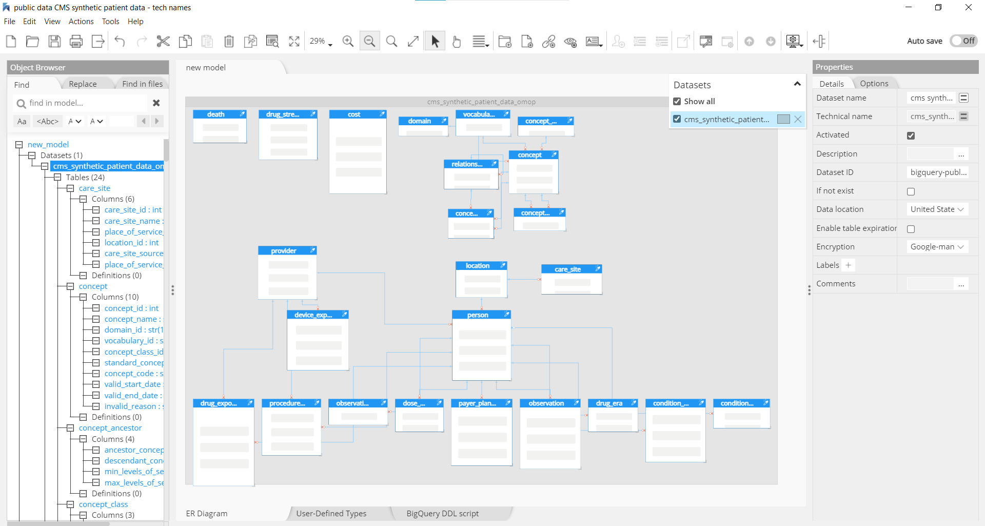 BigQuery workspace