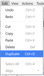 Contextual menu - Duplicate selected1