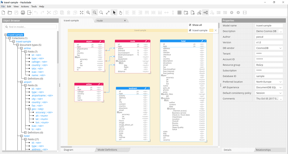 Cosmos DB workspace