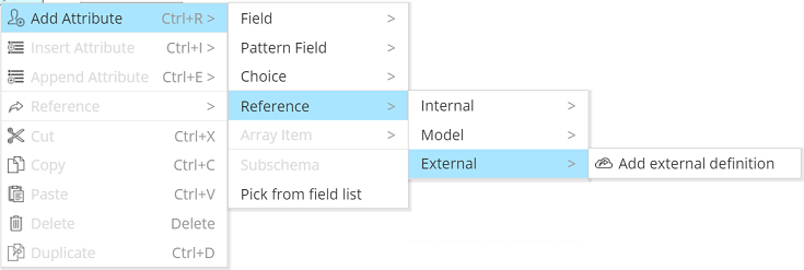 Definitions - contextual menu referencing ext