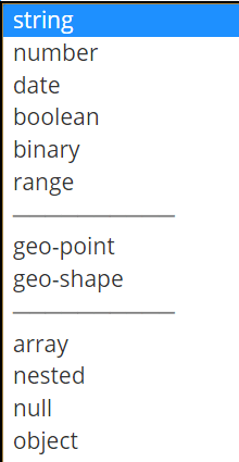 Elasticsearch data types