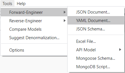 Forward-Engineering - YAML Document