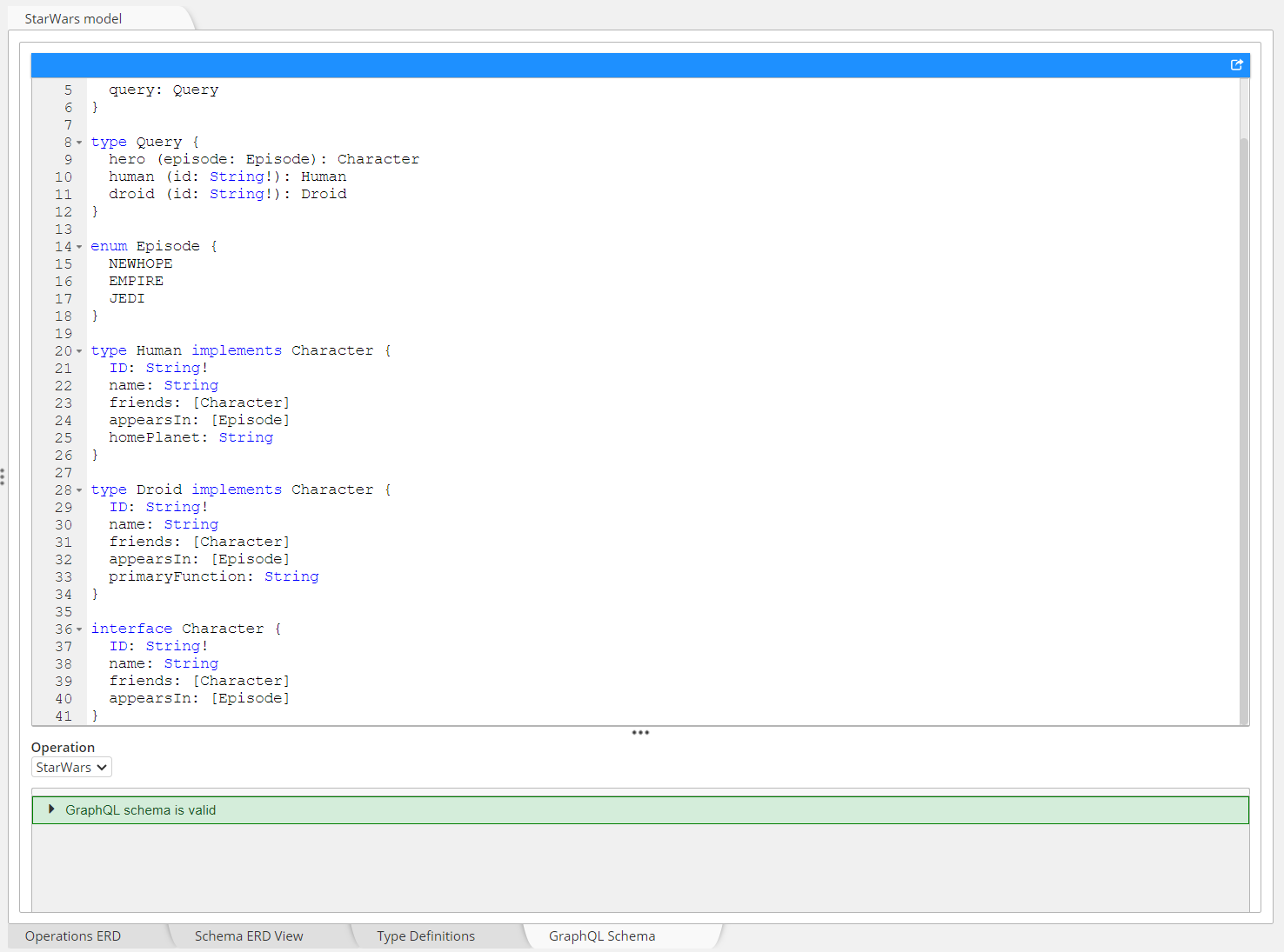 GraphQL StarrWars SDL
