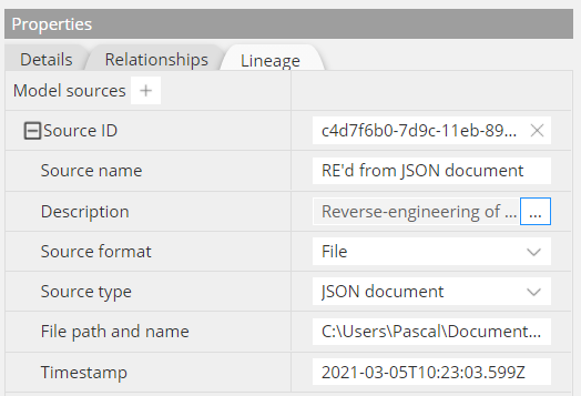 Lineage model source