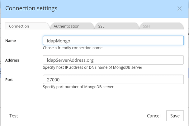 MongoDB connection LDAP 1