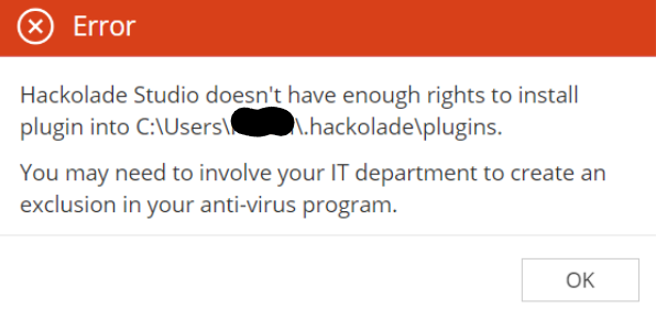 Plugins - Virus Threat Protection error