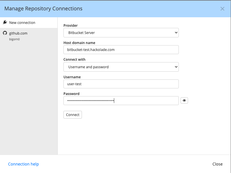 Workgroup - Bitbucket basic auth