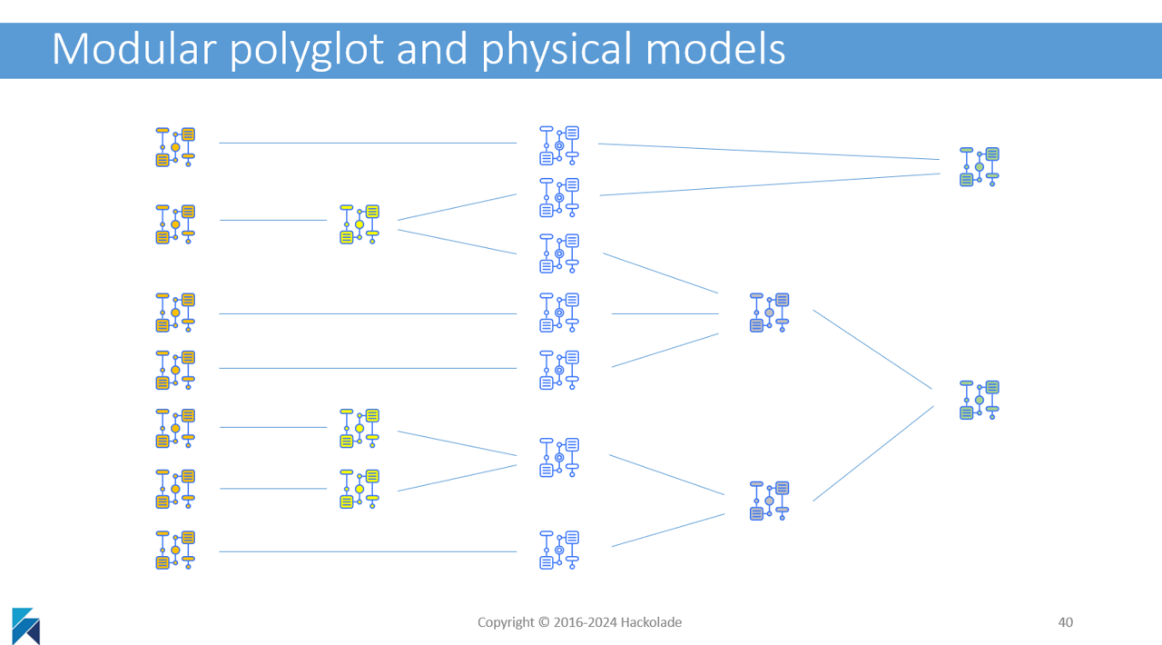 Modular polyglot and physical data models